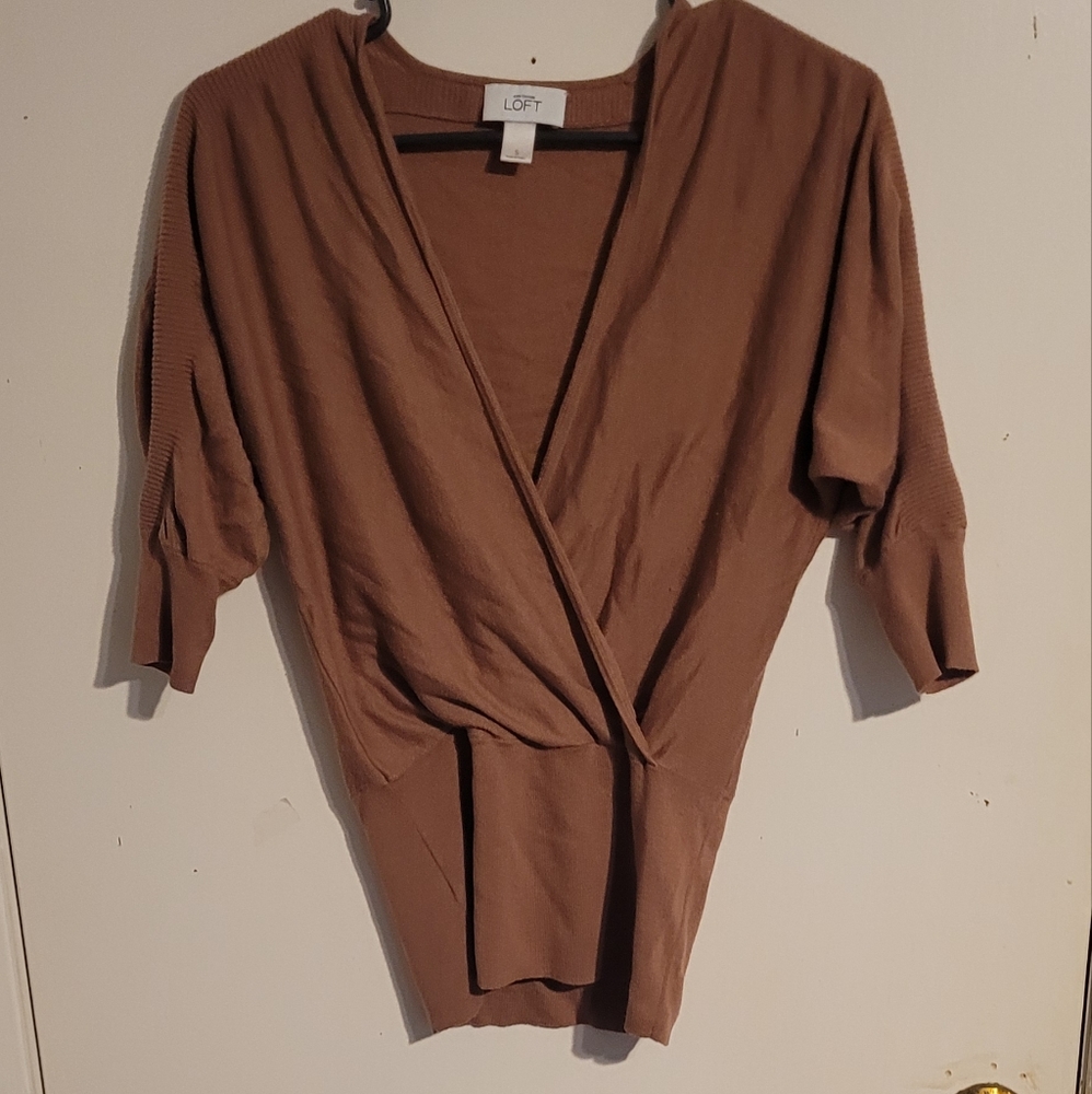 Woman's three quarter sleeve top by loft.